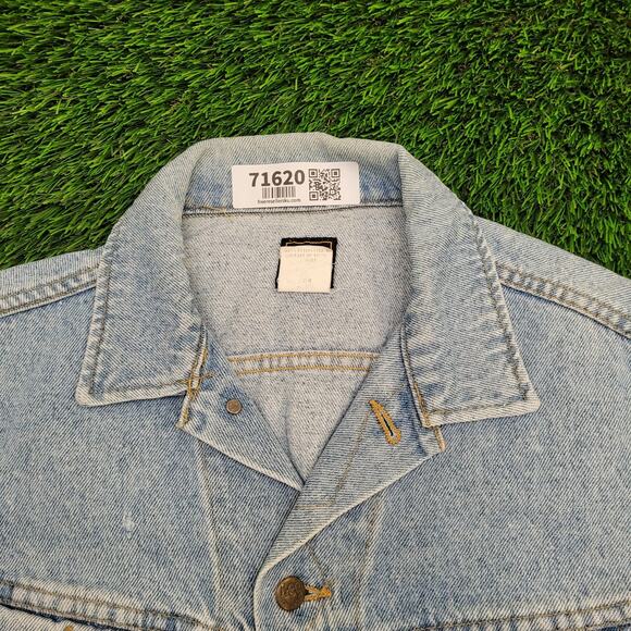 Vintage 60s Lee Riders Denim Jacket Medium 22x26 Faded Medium-Wash - Picture 3 of 13